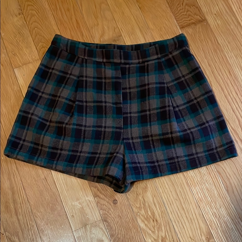 Lush High Waist Blue and Brown Shorts